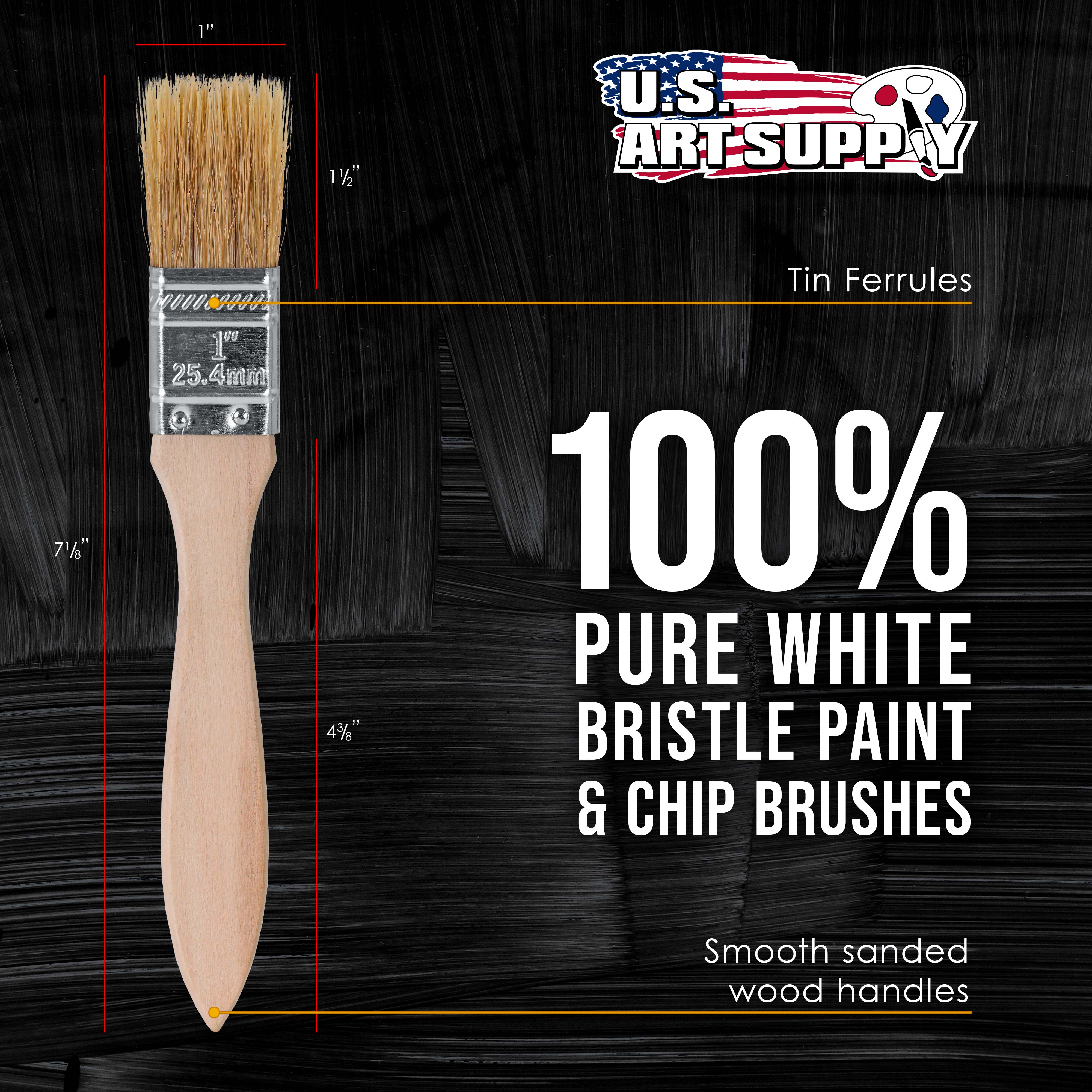 36 Pack 1 Inch Paint Brushes - Professional Chip Brushes for Paint, Stains, Varnishes, Glues & Gesso - Perfect for DIY Projects, Home Decor, Arts & Crafts
