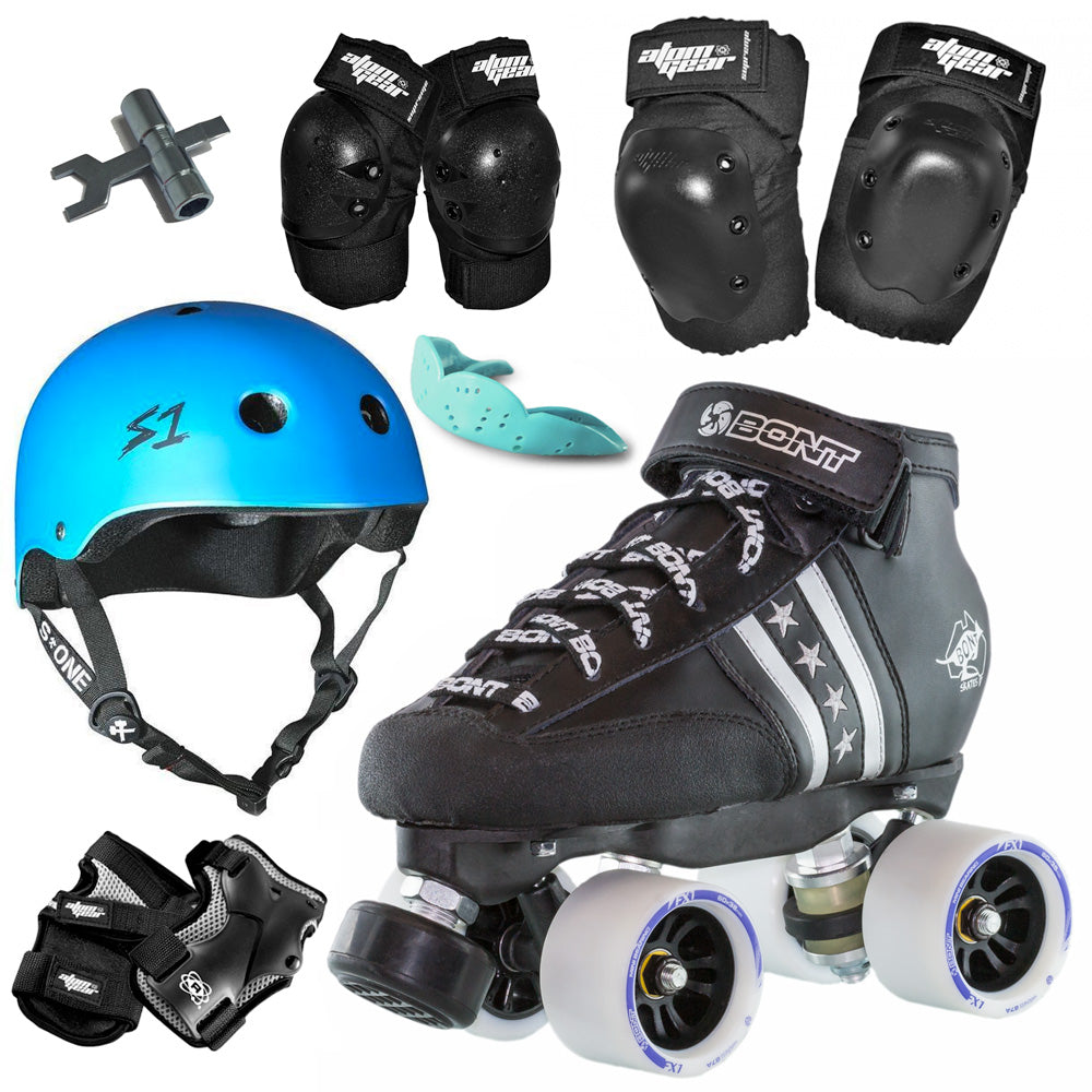 Quad Starlet Roller Derby Skates Bundle - Premium Roller Skates for Women & Girls - Perfect for Derby, Rink & Outdoor Skating
