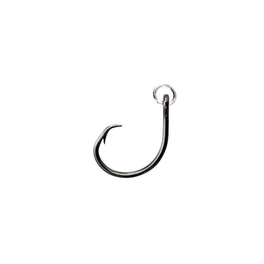 Mustad Ringed Demon Circle Offset 4X Strong Fishing Hooks - Saltwater & Freshwater Fishing for Bass, Catfish, and Walleye