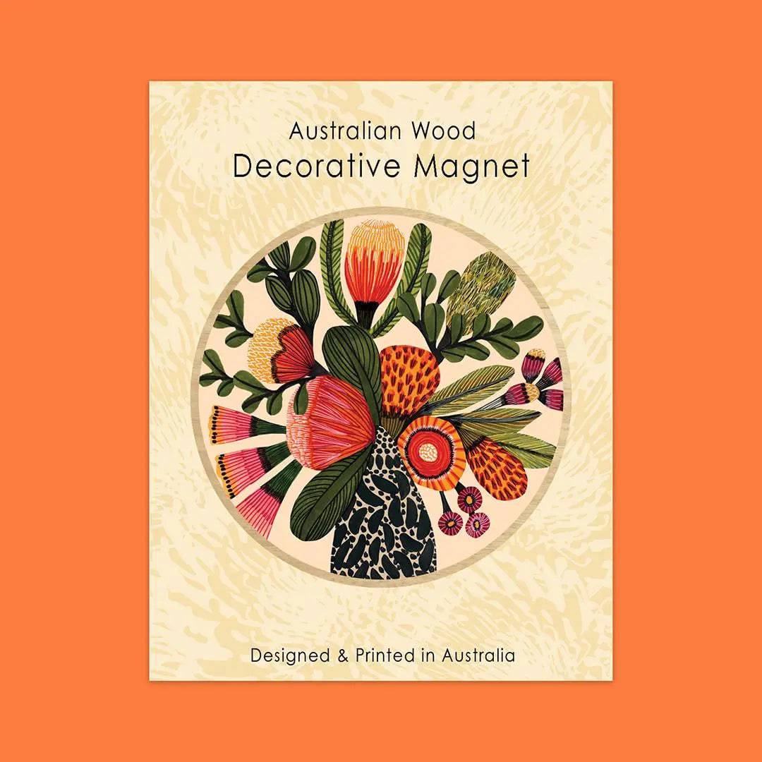 Aussie Natives Magnetic Gift Set with Greeting Card - Perfect for Home Decor, Office Gifts & Souvenirs from Australia