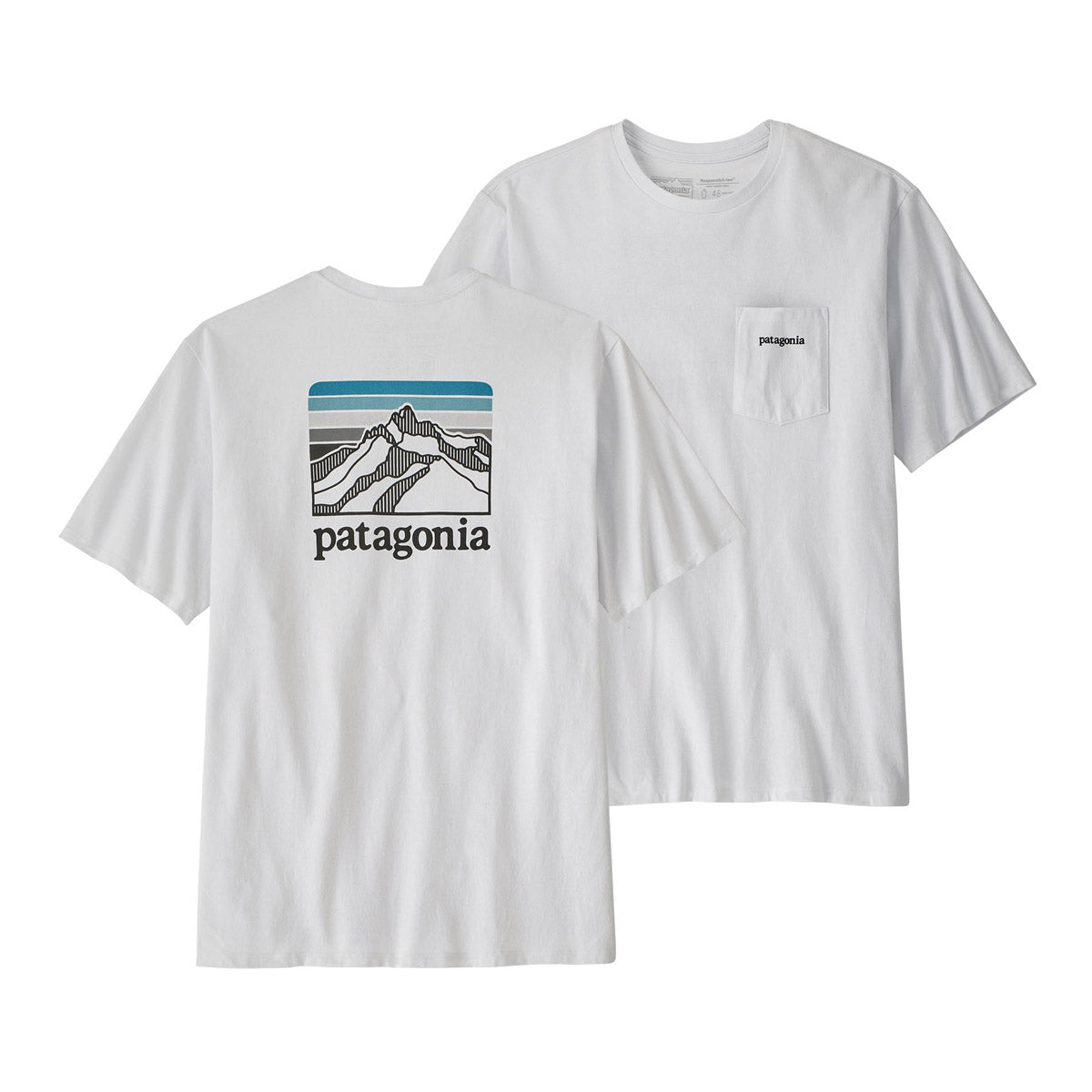 Men's Line Logo Ridge Pocket T-Shirt - Comfortable Casual Tee for Everyday Wear, Outdoor Activities & Street Style