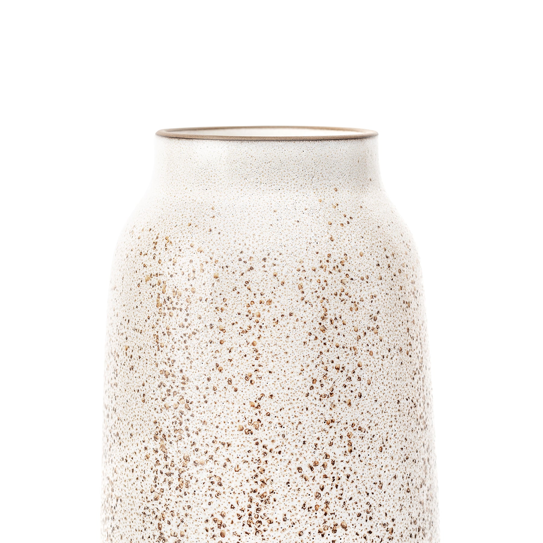 Elegant Tall Vase in Opaque White & Matte Brown - Perfect for Home Decor, Wedding Centerpieces, and Floral Arrangements