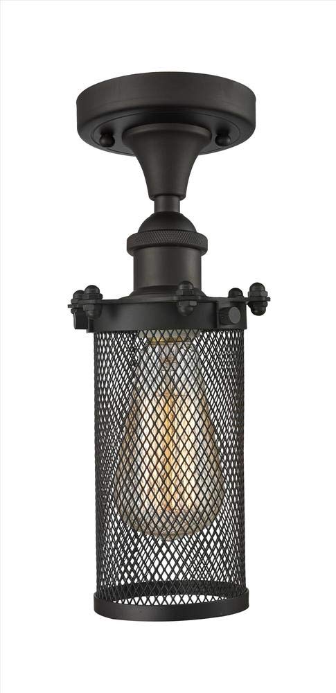 Innovations 516-1C-BK-220-LED Vintage Dimmable LED Flush Mount Ceiling Light - Matte Black Finish - Energy Efficient Lighting for Bedroom, Kitchen, Hallway & Living Room