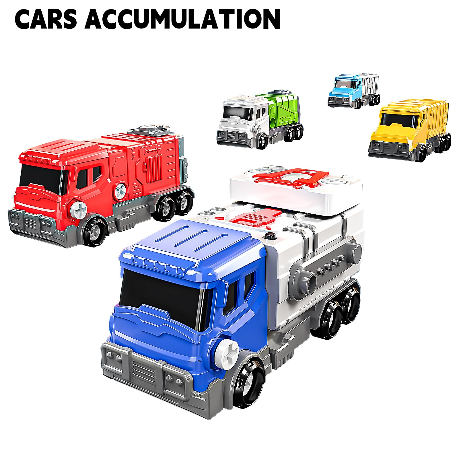 TEMI City Vehicles Transform Robot Building Toys for Kids Ages 4-8 - STEM Learning Construction Set for Boys & Girls | Birthday Gift & Pretend Play for Preschoolers