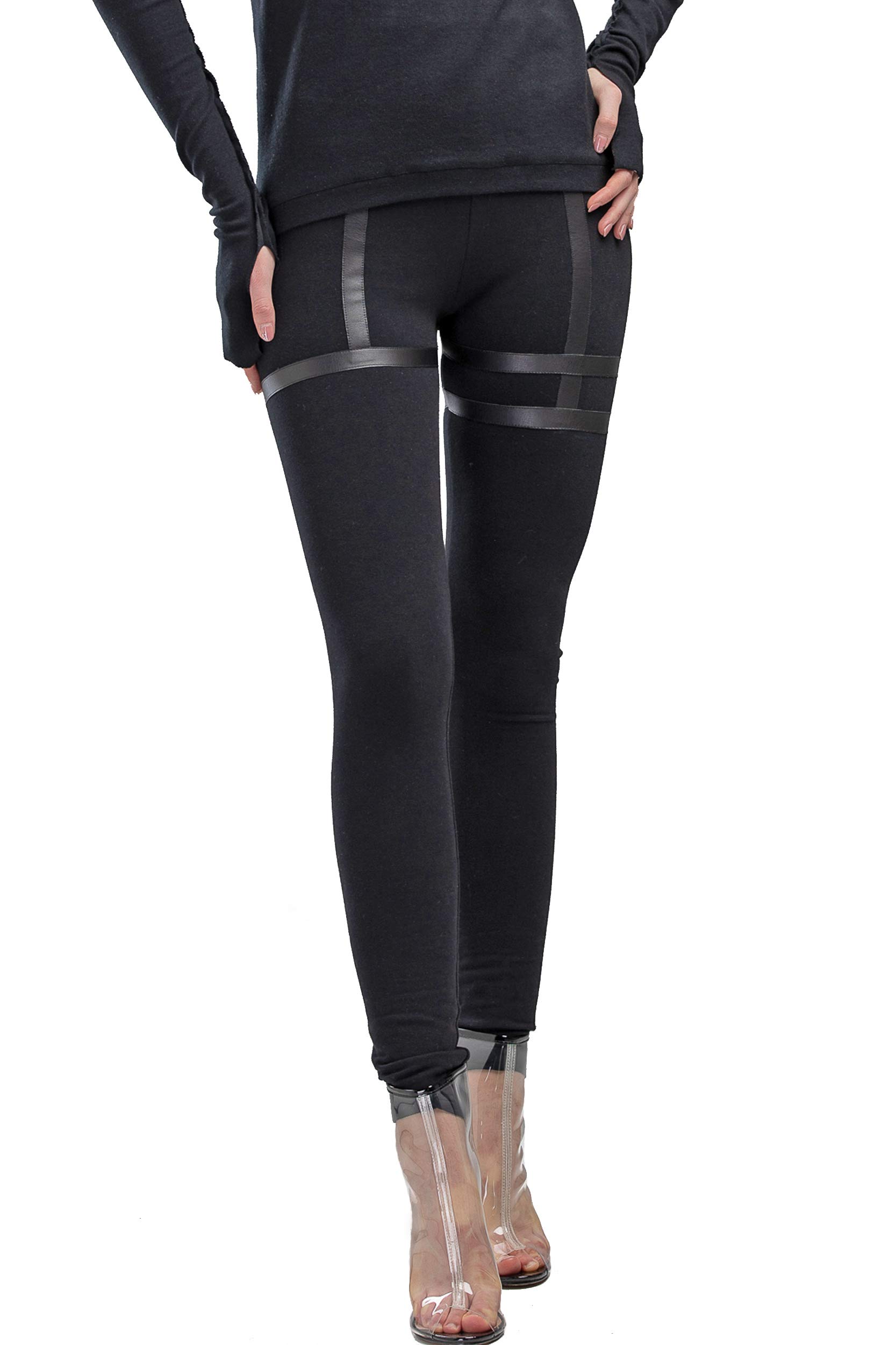 Black Women's Leggings - High Waist Yoga Pants for Workout, Running & Lounge - Plus Size Activewear for Women