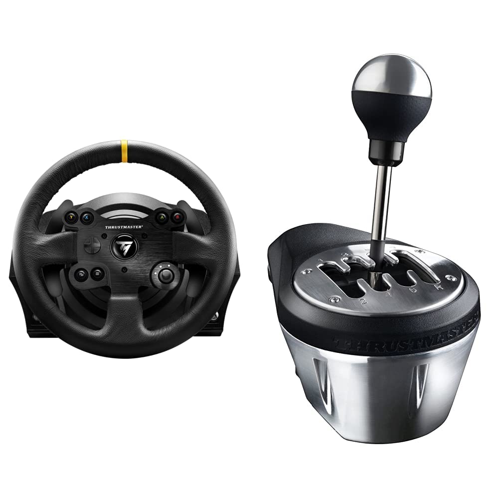 Thrustmaster TX RW Leather Racing Wheel for Xbox & PC - TH8A Shifter for PS5, Xbox, PC - Gaming & Sim Racing