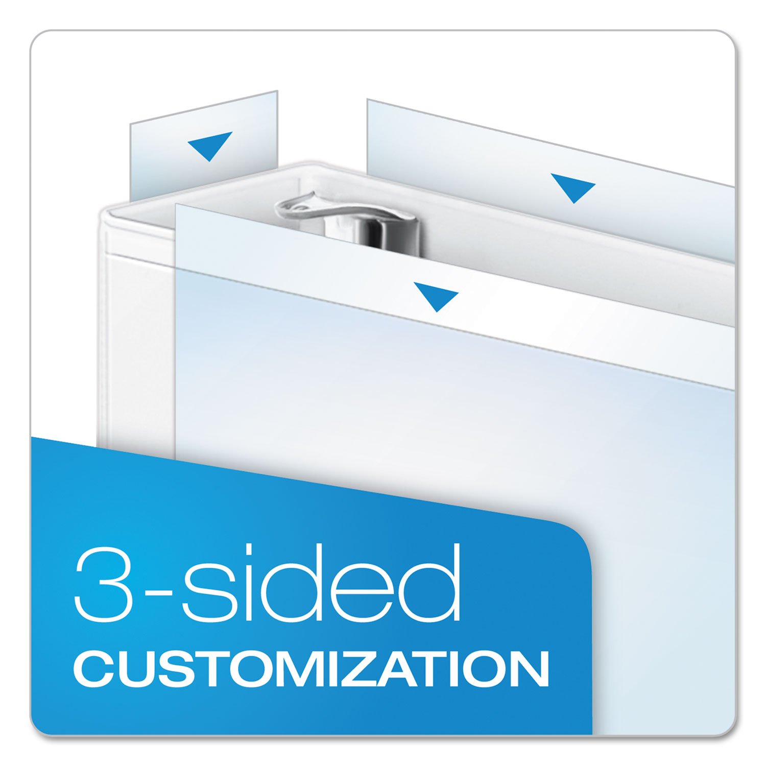Cardinal ExpressLoad 3 Inch D-Ring Binder - 675 Sheet Capacity, ClearVue Cover, Locking D-Rings, White (49130) - Perfect for Office, School, and Document Organization