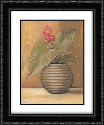 Lucia 15x17 Black Ornate Framed Double Matted Museum Art Print - Global Pots I Wall Decor for Living Room, Bedroom & Office