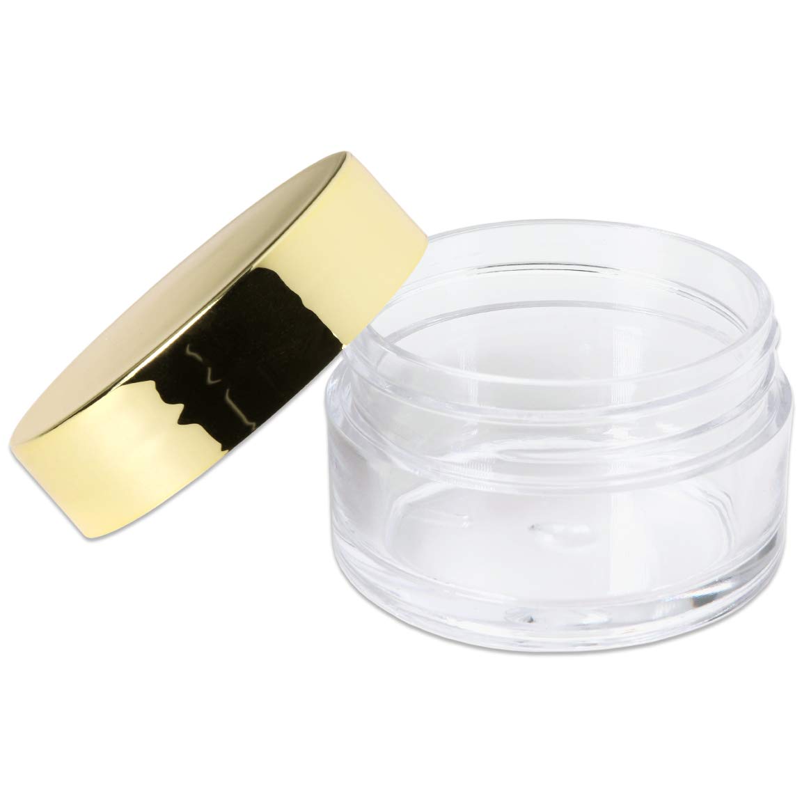 Beauticom 20g/20ml Clear Acrylic Round Jars with Lids - 936 Pieces (Jars + Lids) - Gold - Perfect for Lip Balm, Cream, Makeup, Cosmetics, Samples & Ointments - Ideal for DIY Beauty Products, Travel Containers & Small Batch Packaging