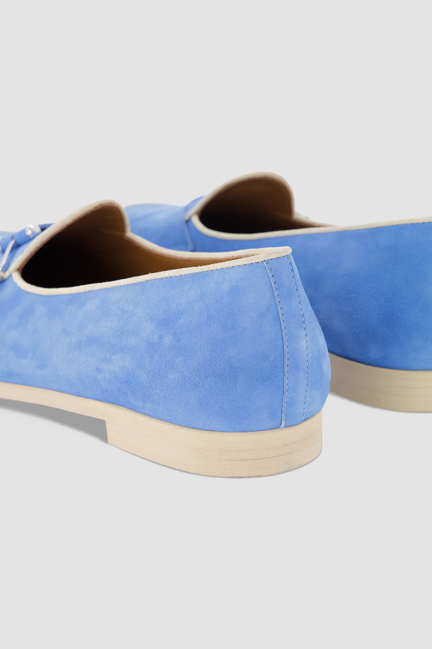 Edhen Milano Comporta Go Blue Suede Loafers for Men - Comfortable Slip-On Shoes for Casual Wear & Office - Perfect for Business Travel & Weekend Outings