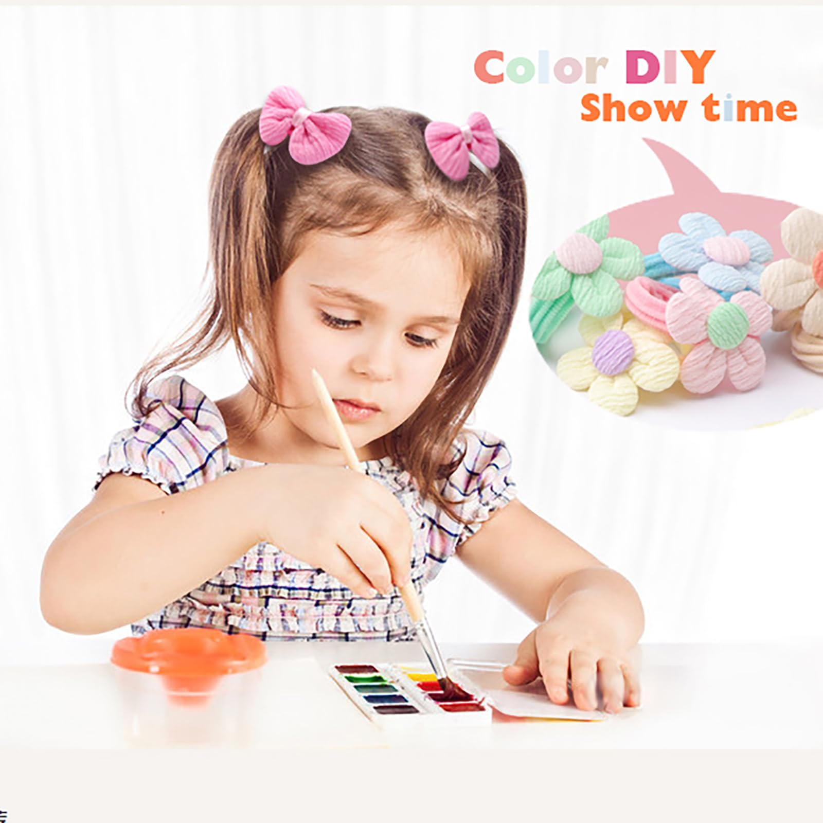 36 Pcs Cute Toddler Hair Clips & Bows Set - Colorful Flower Hair Ties & Snap Clips for Baby Girls - Perfect for Parties, School, and Daily Hair Styling