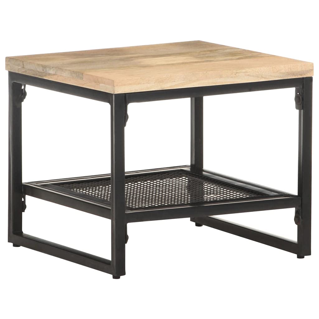 Solid Mango Wood Side Table - 15.7