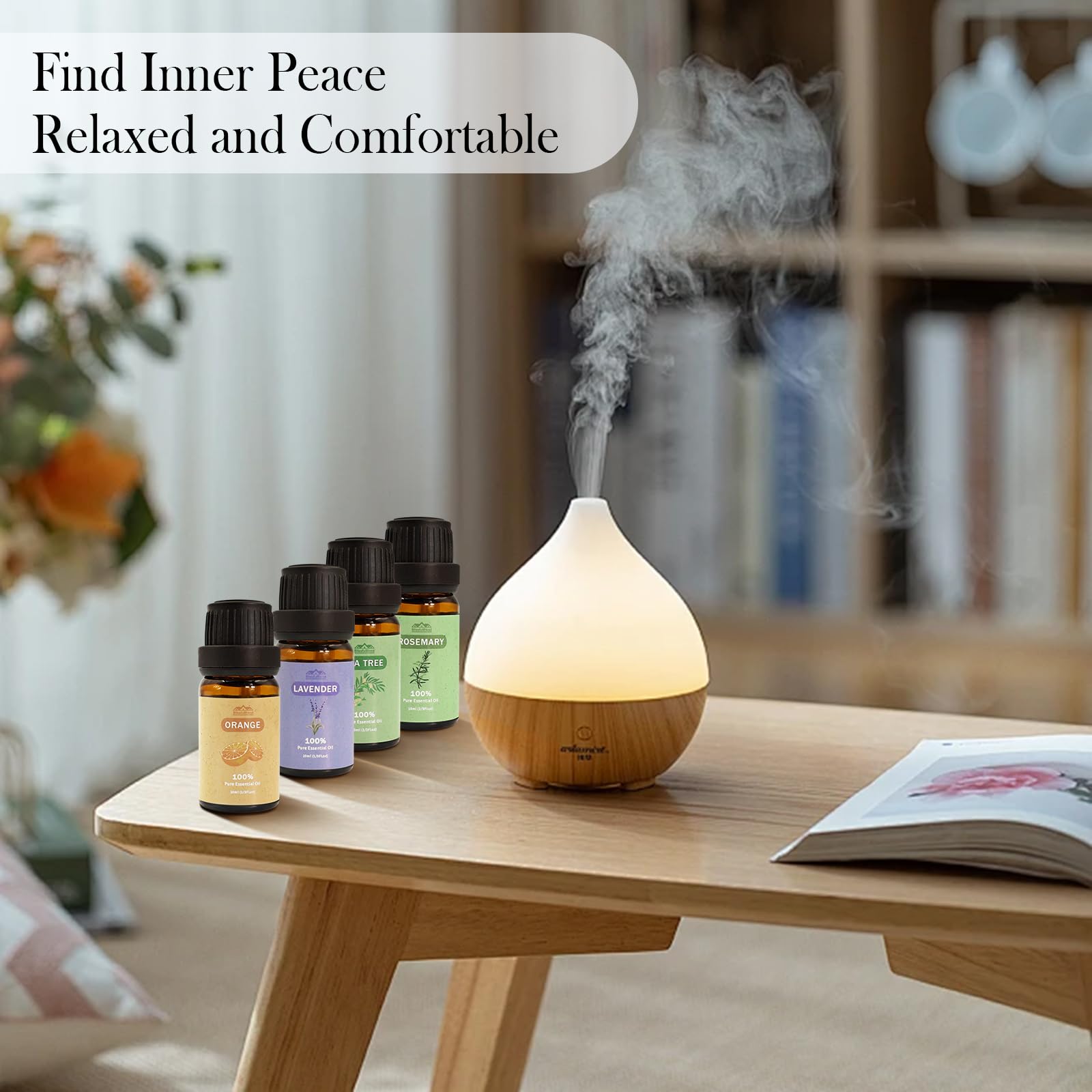 8 Pack 10ML Pure Aromatherapy Essential Oil Set - Peppermint, Lavender, Eucalyptus, Tea Tree, Rose, Rosemary, Clove & Orange for Diffusers, Candle Making, Massage & Relaxation - Spring 2025 Collection