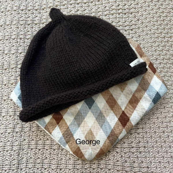 Adorable Baby Dribble Bib and Beanie Set - Soft Cotton Drool Bibs & Cute Knit Hat for Newborns & Infants - Perfect for Feeding, Playtime & Photo Shoots