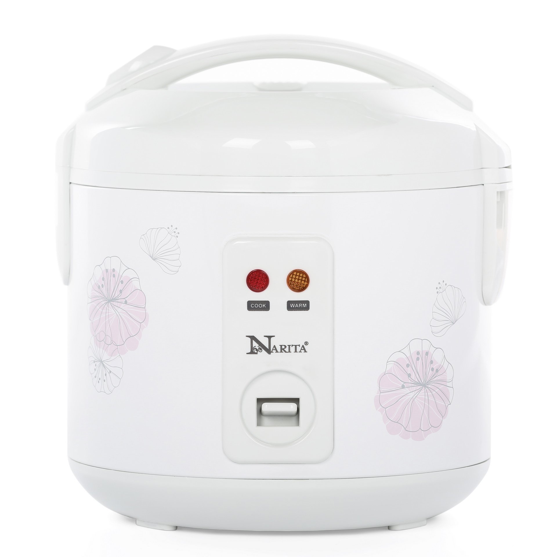 8-Cup Cooked/4-Cup Uncooked Rice Cooker with Non-Stick Inner Pot & Rice Spoon - One-Touch Operation, Auto Keep Warm & Cool-Touch Exterior - Perfect for Home, Dorm, Office & Small Kitchens (White)