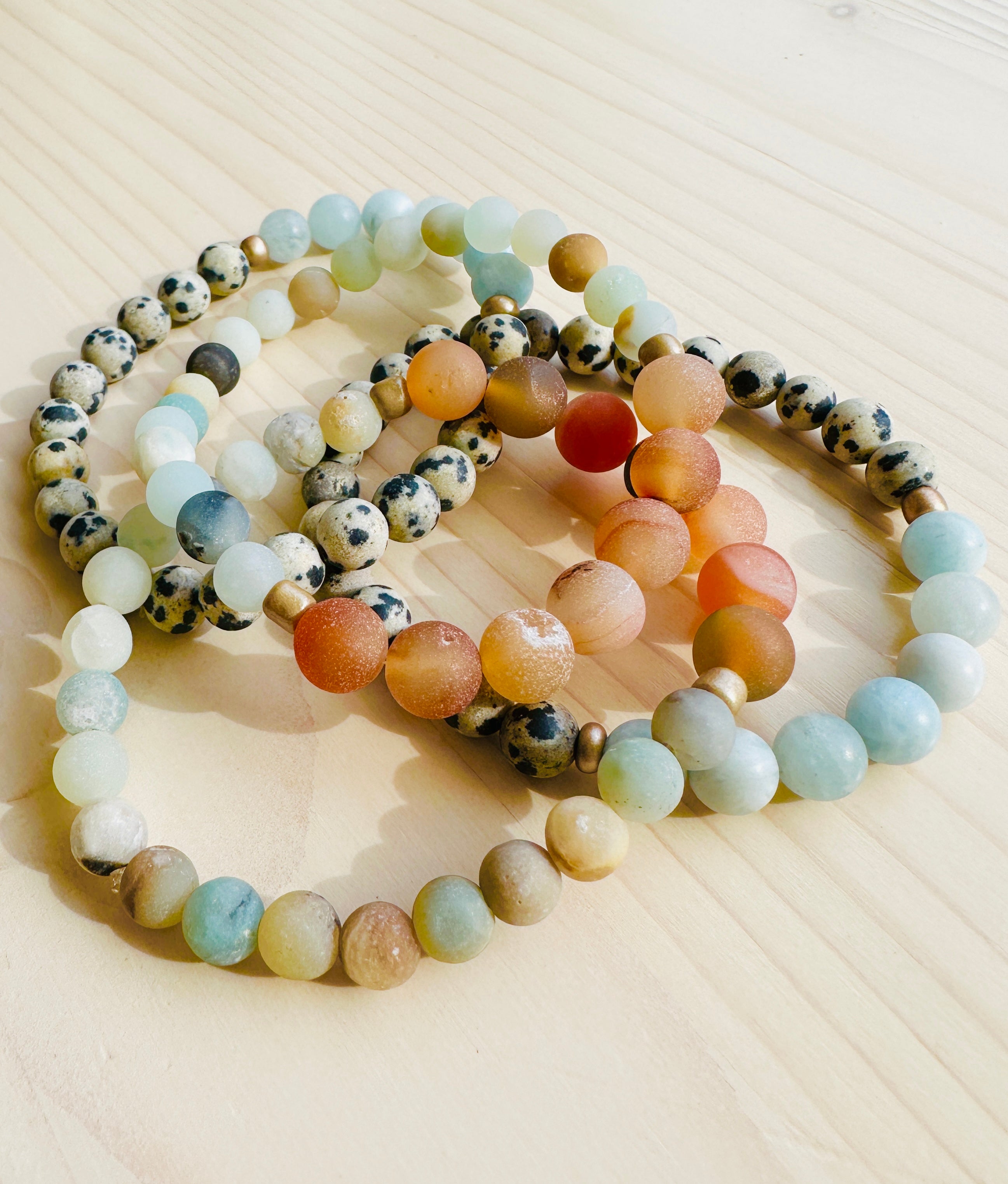 Natural Stone Beaded Bracelets for Men & Women - Healing Crystal Energy Jewelry for Meditation, Yoga & Spiritual Wellness