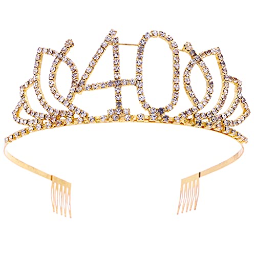 FRCOLOR Elegant Crystal Rhinestone Headbands for Women & Girls - Sparkling Tiara for Birthday Parties, 40th Birthday Crown, Fairy Costume Accessories, Bridal Headpiece - Perfect for Weddings, Prom, Pageants & Special Occasions