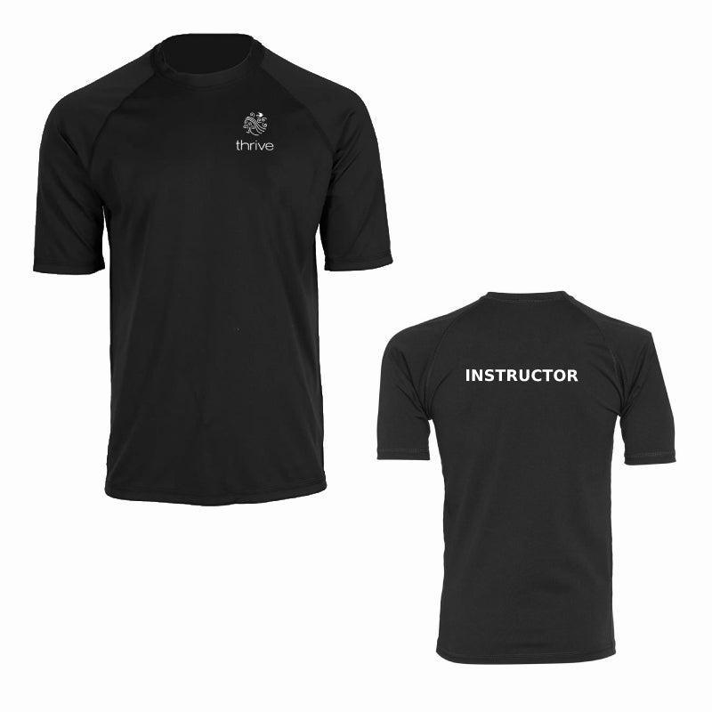 Thrive Victory Short Sleeve Rash Guard with Instructor Logo - UPF 50+ Sun Protection for Surfing, Swimming & Water Sports