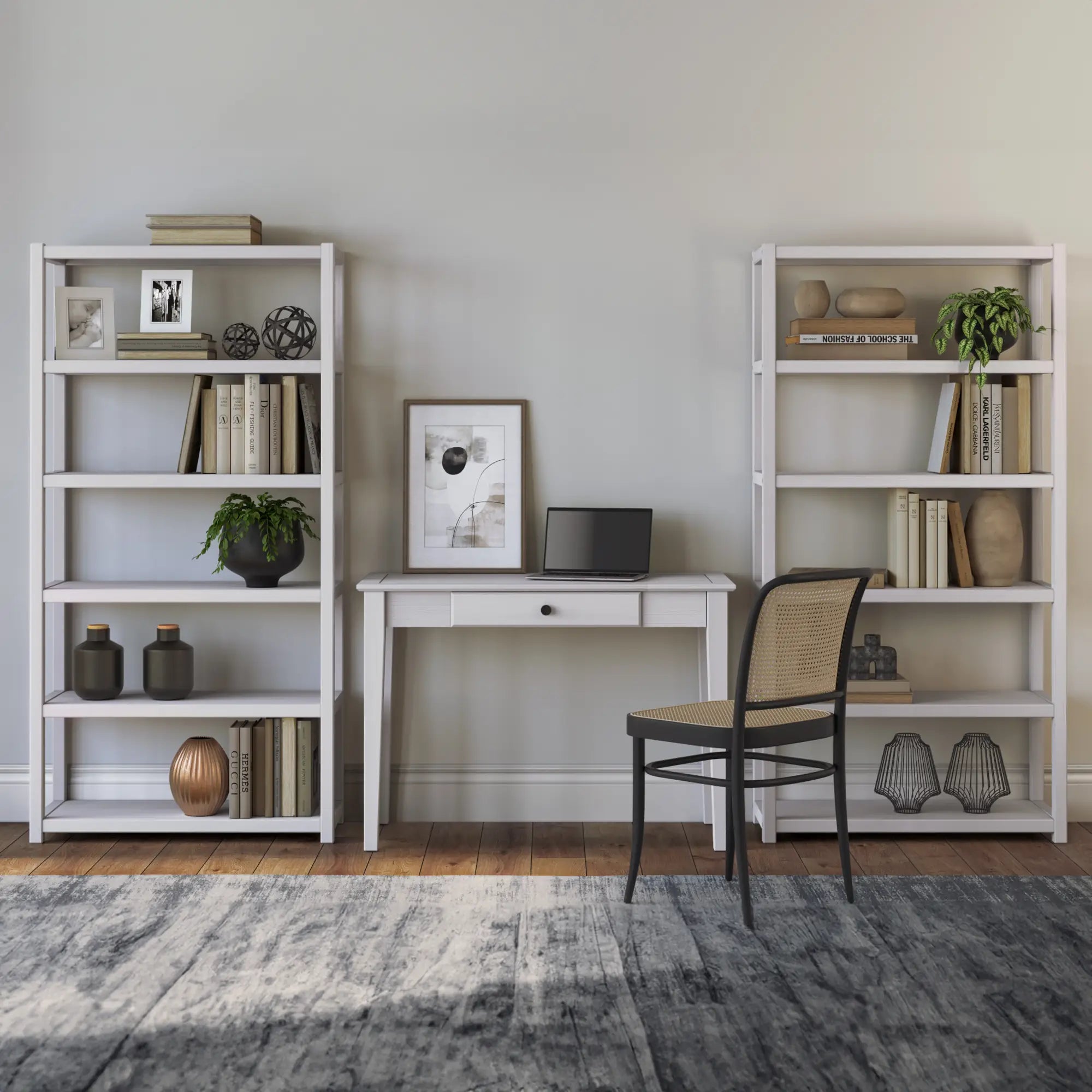 Greenport 3-Piece Home Office Set - Ergonomic Desk, Chair & Storage Shelf for Small Spaces | Perfect for Remote Work, Study & Productivity | Modern Workspace Furniture for Home & Office