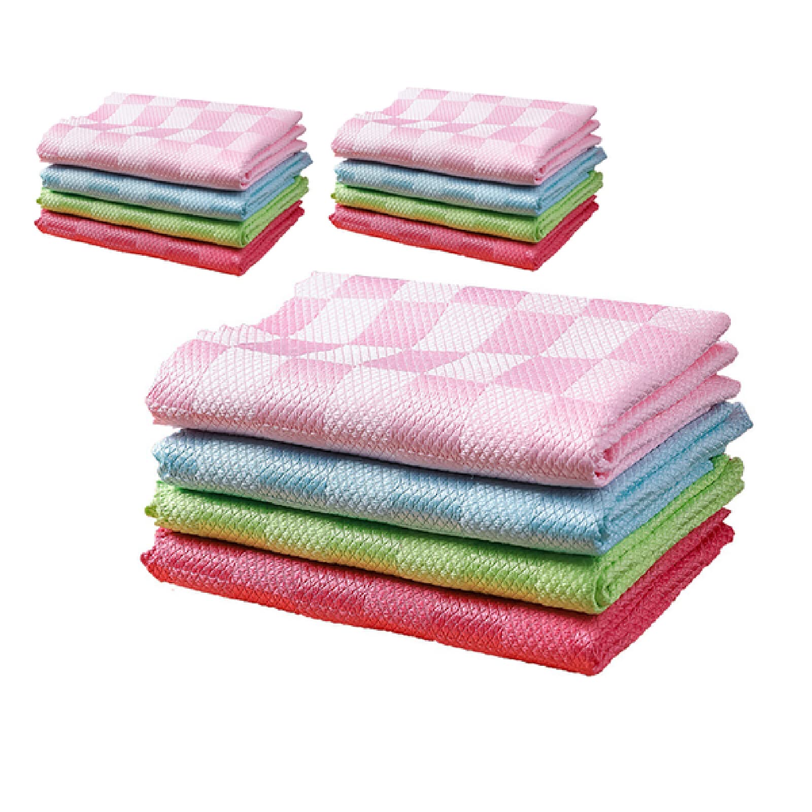 12-Pack Quick Dry Lint-Free Microfiber Cleaning Cloths - Fish Scale Design for Streak-Free Shine on Windows, Cars, Mirrors & Stainless Steel (25x25cm) - Perfect for Home, Office, and Auto Detailing