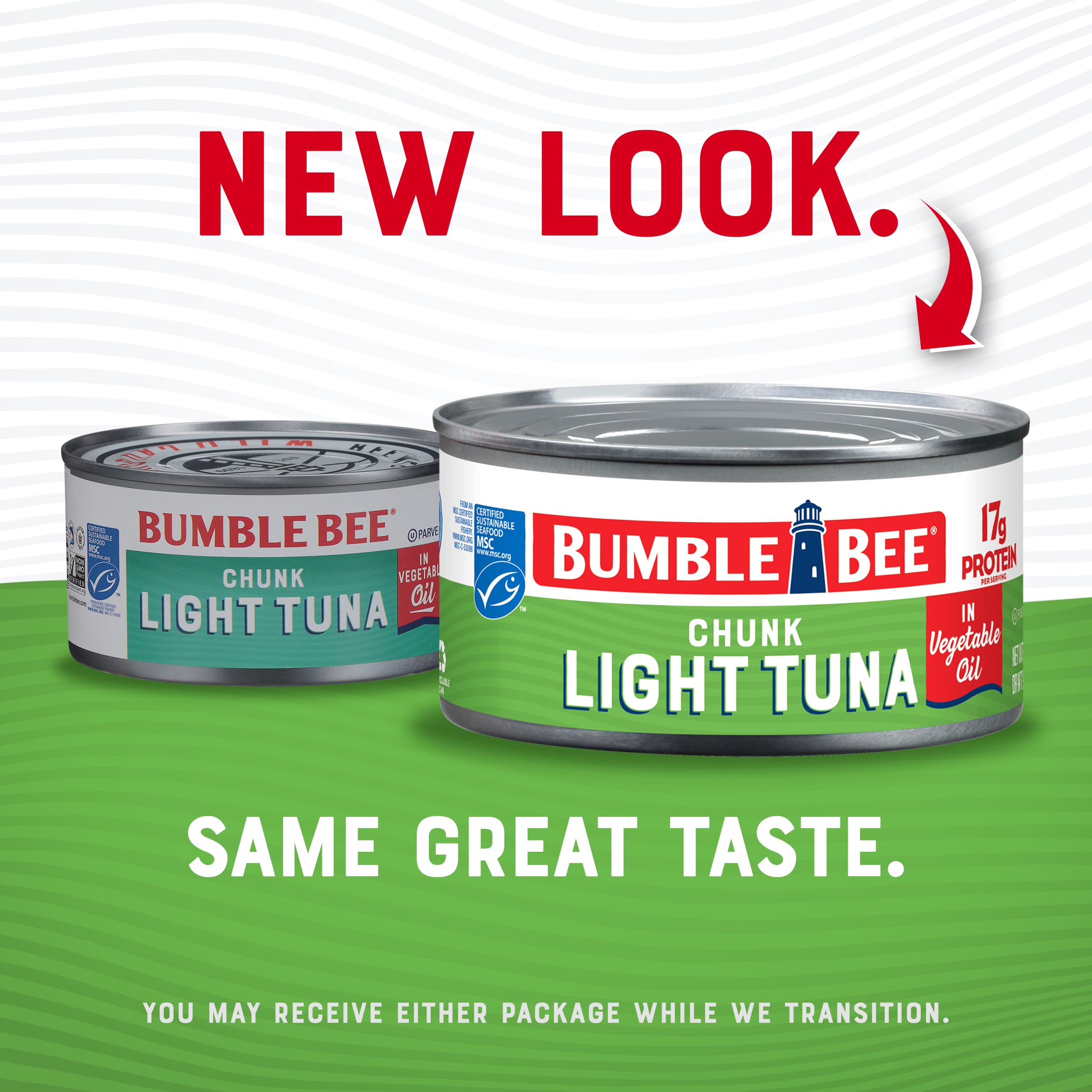 Bumble Bee Chunk Light Tuna in Oil, 12 oz Can (Pack of 12) - Wild Caught Skipjack Tuna - High Protein (17g per Serving) - MSC Certified Sustainable Seafood - Non-GMO, Gluten Free, Kosher - Perfect for Salads, Sandwiches, and Quick Meals