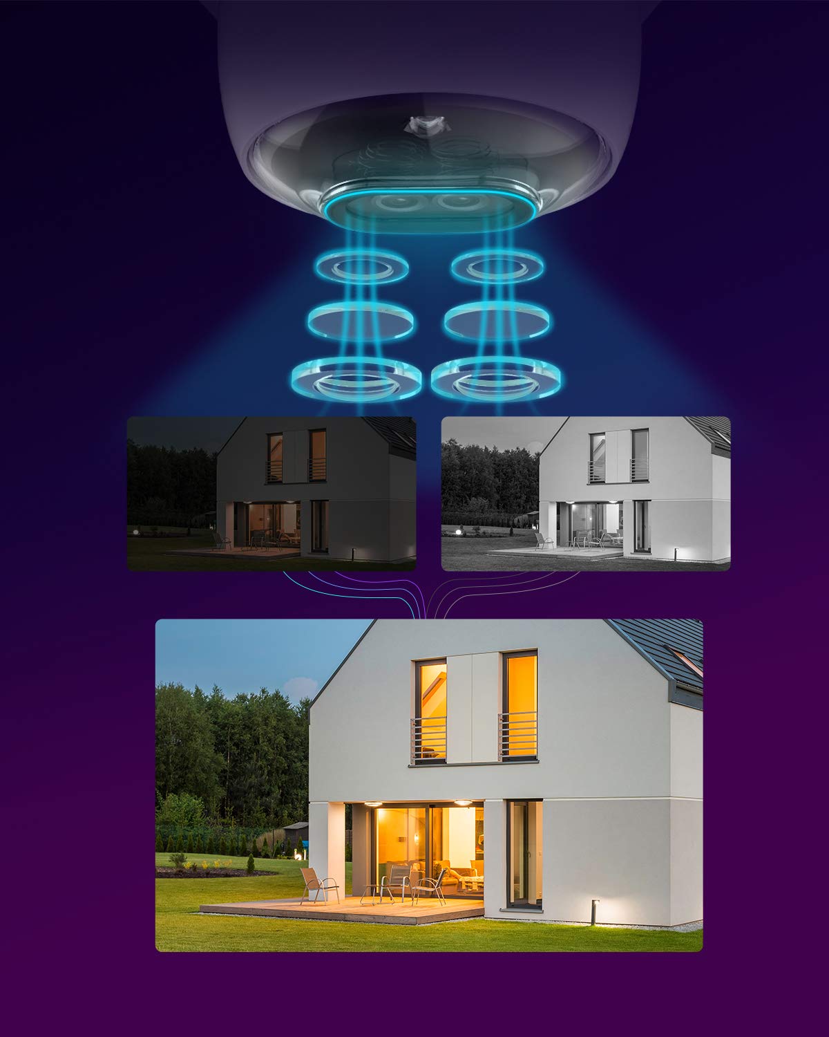 EZVIZ C3X Dual Lens 1080P Outdoor Security Camera with Color Night Vision, Motion Detection, Siren Alarm & Two-Way Talk - Weatherproof Home Surveillance for Yard, Garage & Front Door Protection