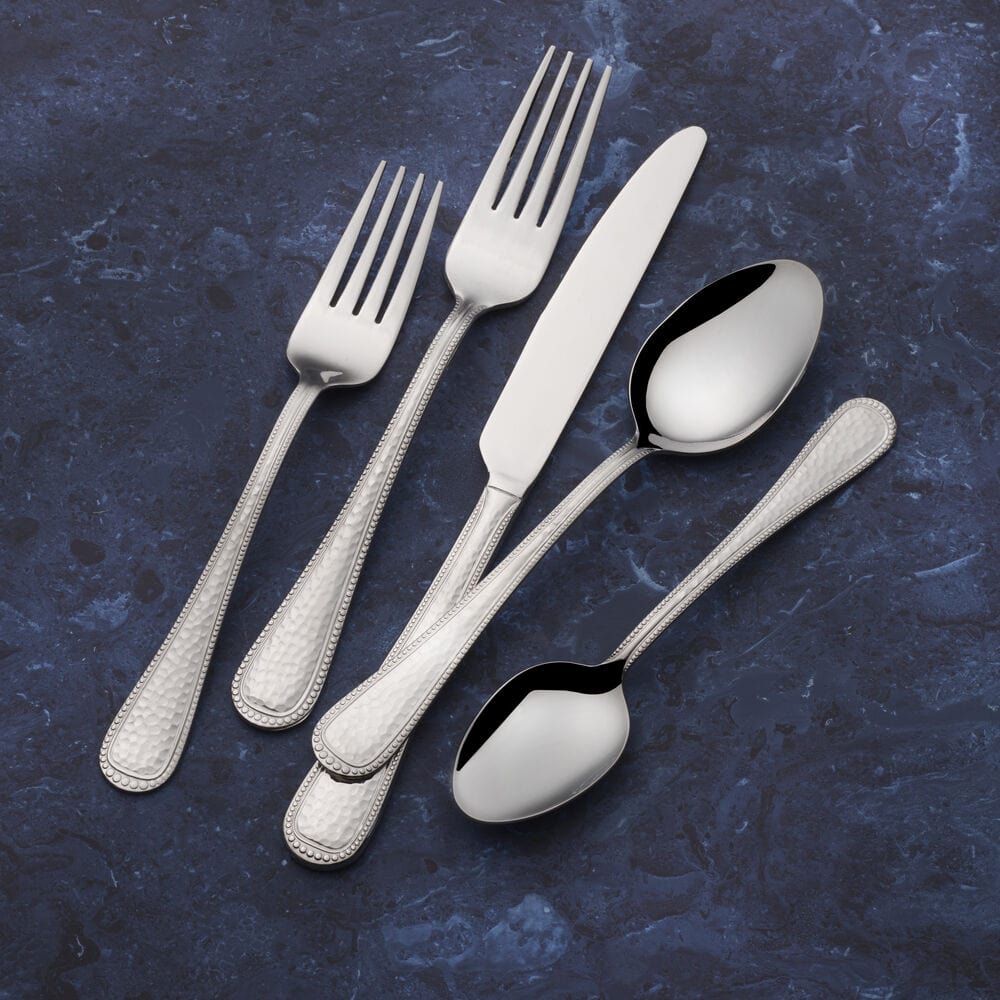 Halston 20-Piece Stainless Steel Flatware Set - Service for 4 - Elegant Silverware for Everyday Dining & Entertaining