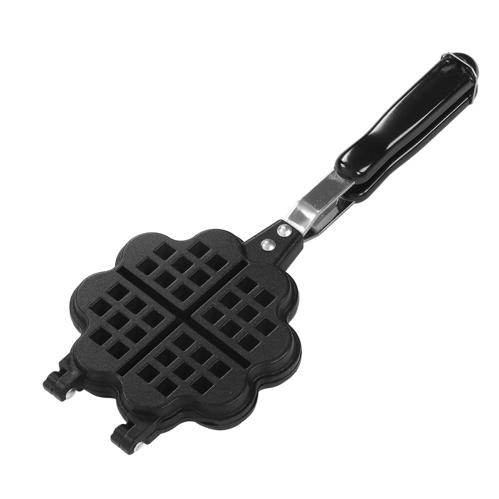 Non-Stick Waffle Maker Pan with Flat Bottom & Ergonomic Handle - Perfect for Stovetop Belgian Waffles, Pancakes, and Breakfast Cooking at Home, Camping, or RV Trips