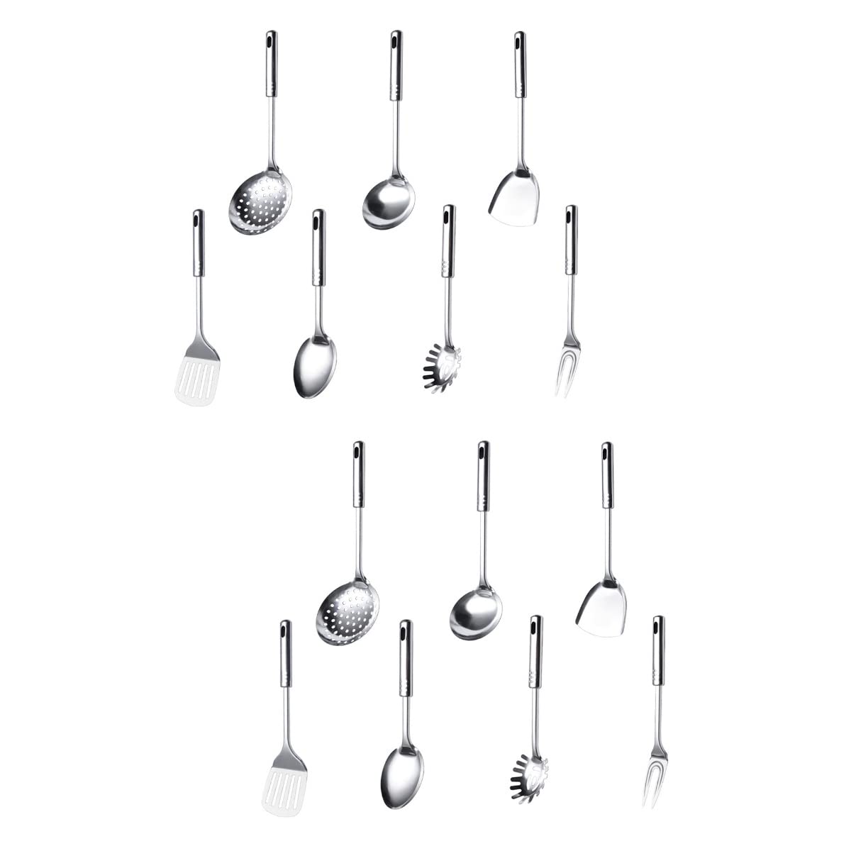 Hemoton 14-Piece Stainless Steel Kitchen Utensil Set - Cooking Tools & Gadgets for Baking, Frying, Stirring - Perfect Kitchenware Gift for Home Chefs