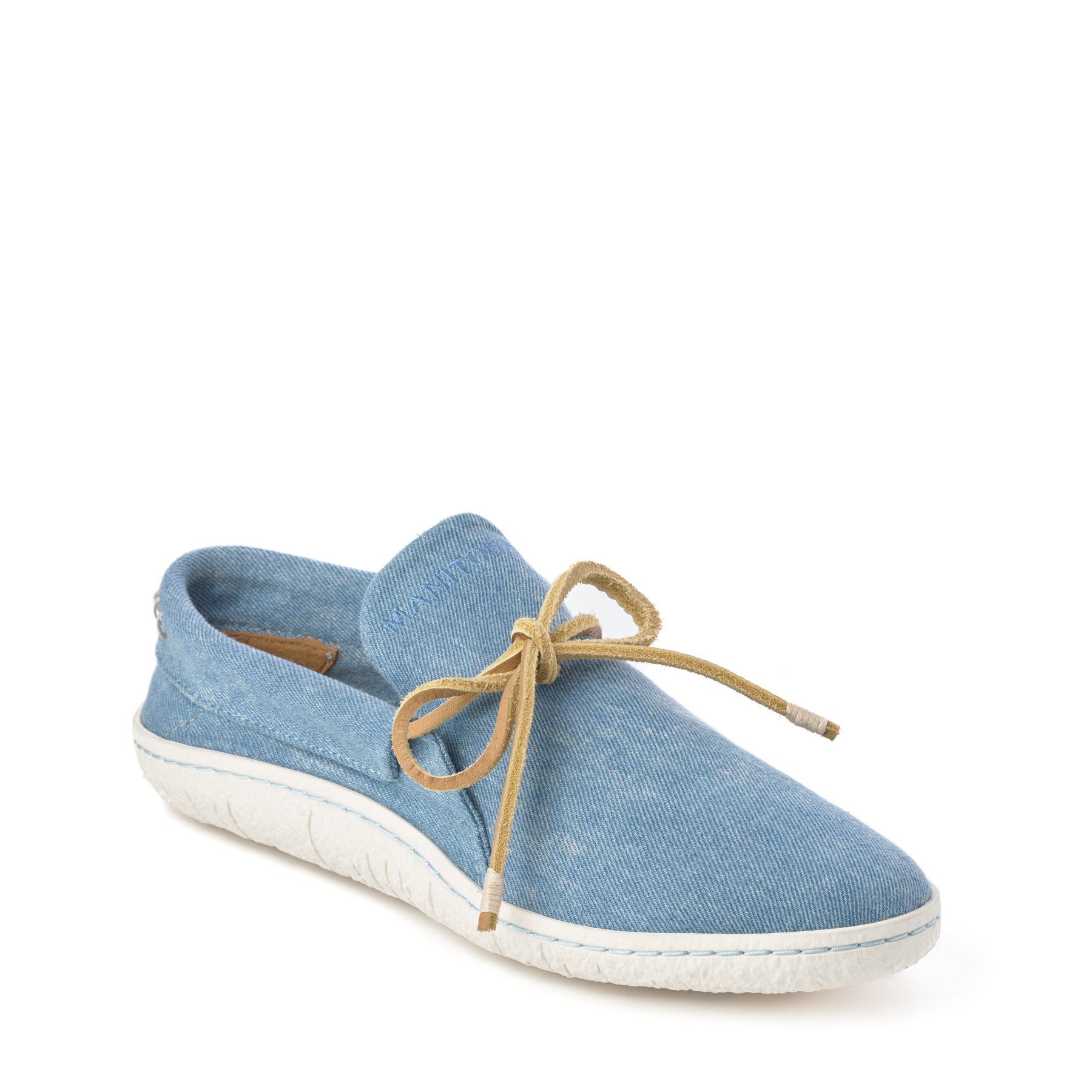 Stylish Modern Moccasin Denim Slippers for Women & Men - Comfortable Indoor/Outdoor House Shoes for Relaxing at Home or Casual Wear