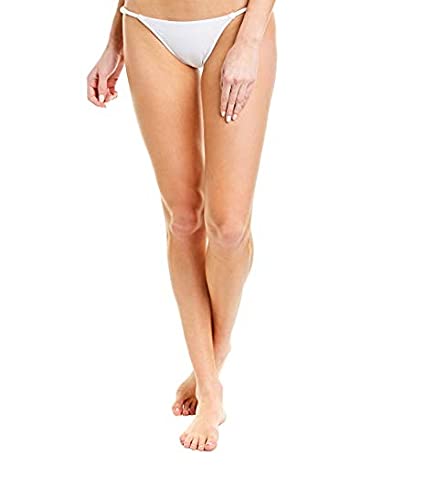 Solid Trim Braided Rope & Hardware Side String Bikini Bottoms - White, Size Small | Perfect for Beach Vacations, Pool Parties & Summer Getaways