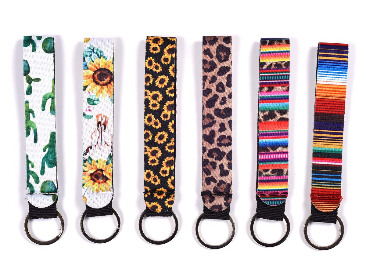 6 Pack Neoprene Chapstick Holder Keychain - Lip Balm Keychain Holder for Keys, Purse & Backpack (Multicolor) - Perfect for Hiking, Travel & Daily Use