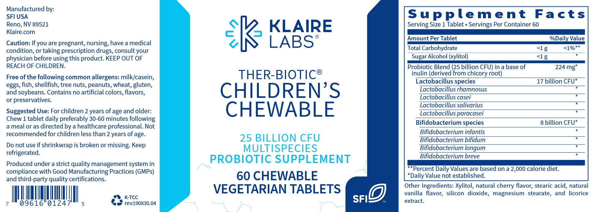 Ther Biotic® Children's Chewable Probiotic Supplement - Supports Digestive Health & Immune System - Berry Flavor Gummies for Kids - Perfect for Daily Wellness & Travel