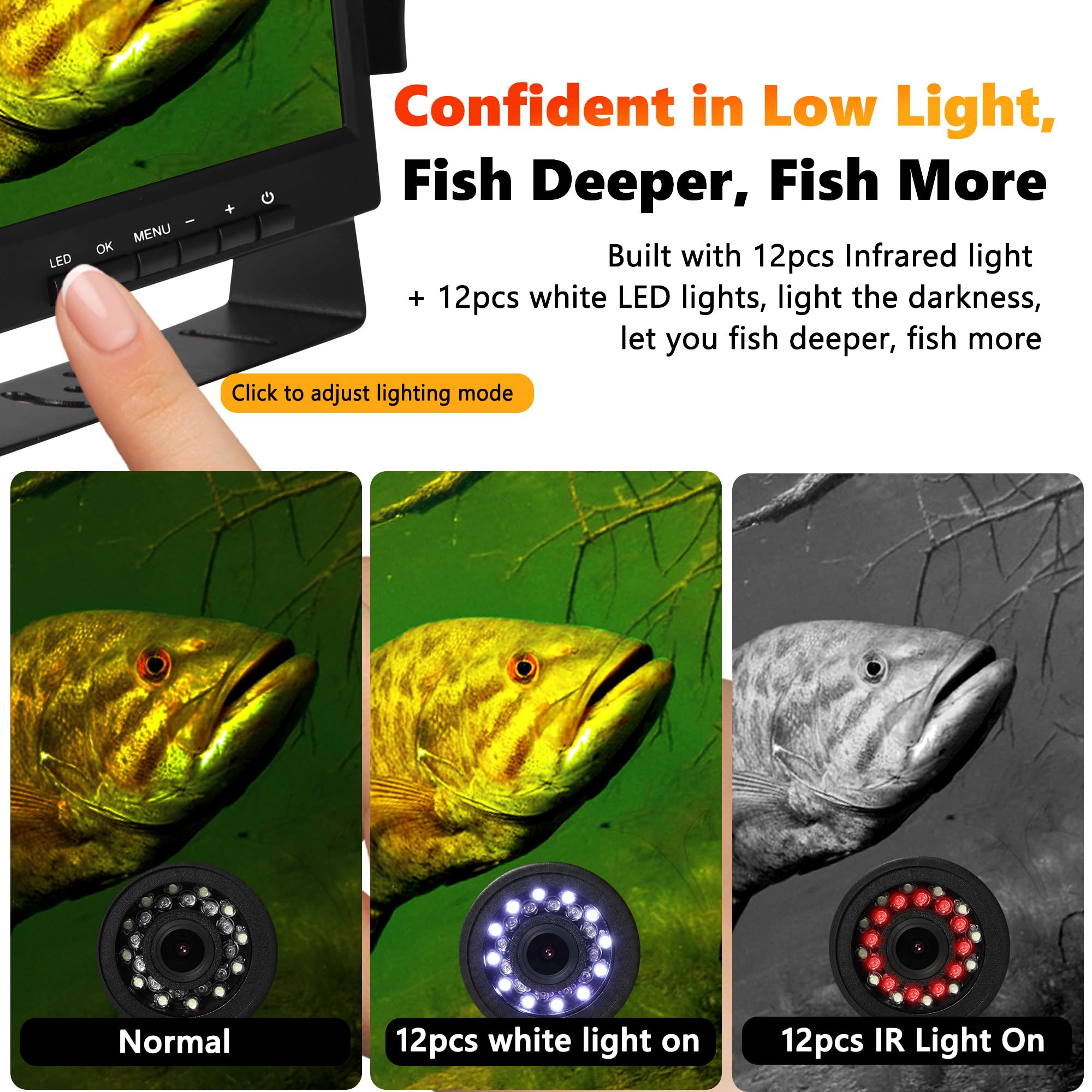 2024 Upgraded Underwater Fishing Camera with DVR 32GB - 7