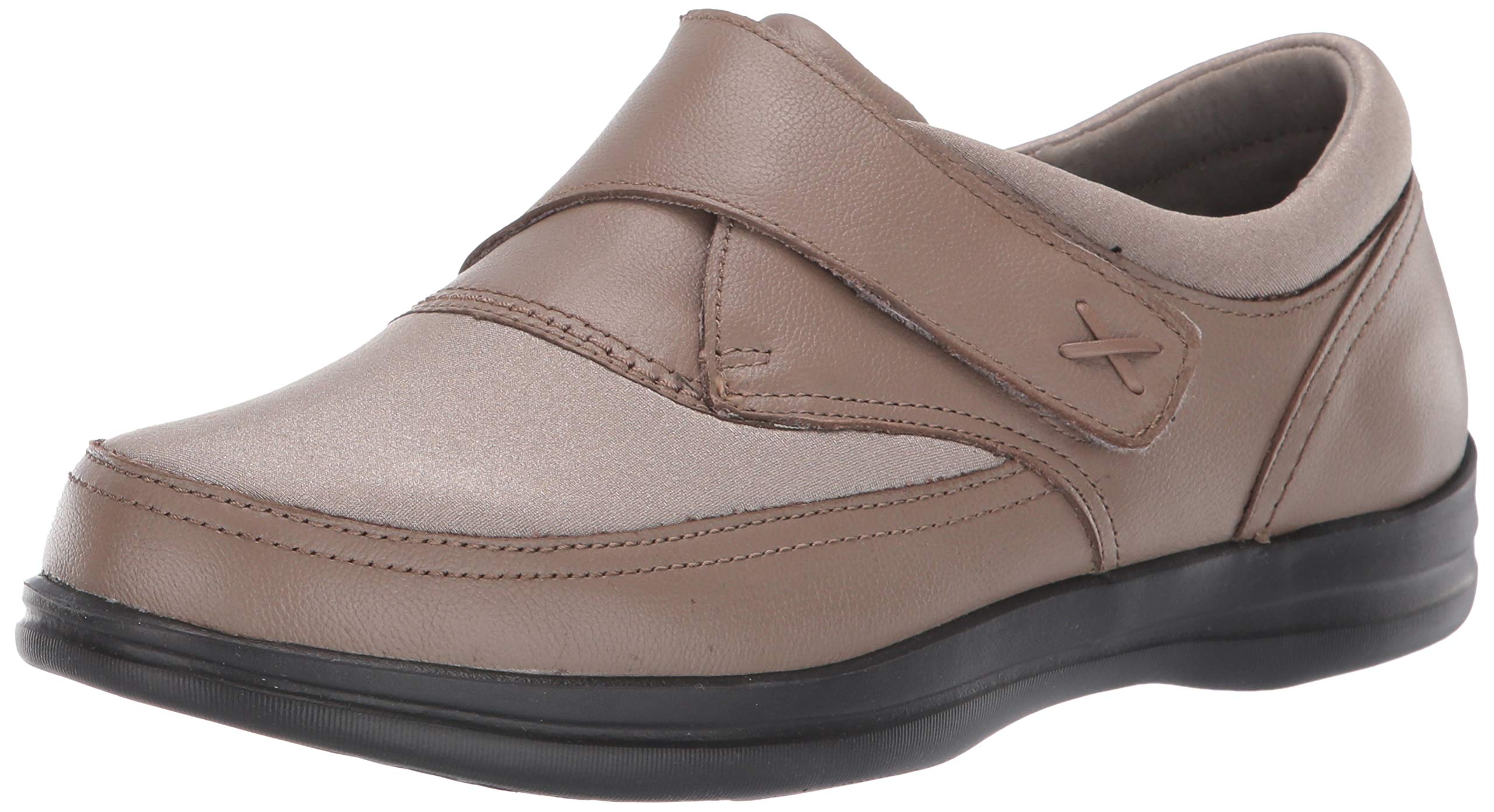 Apex Petals A723W Women's Comfortable Casual Walking Shoes - Tan Color, Size 10 Wide (D-E) with Adjustable Velcro Straps | Perfect for Work, Travel & Everyday Wear