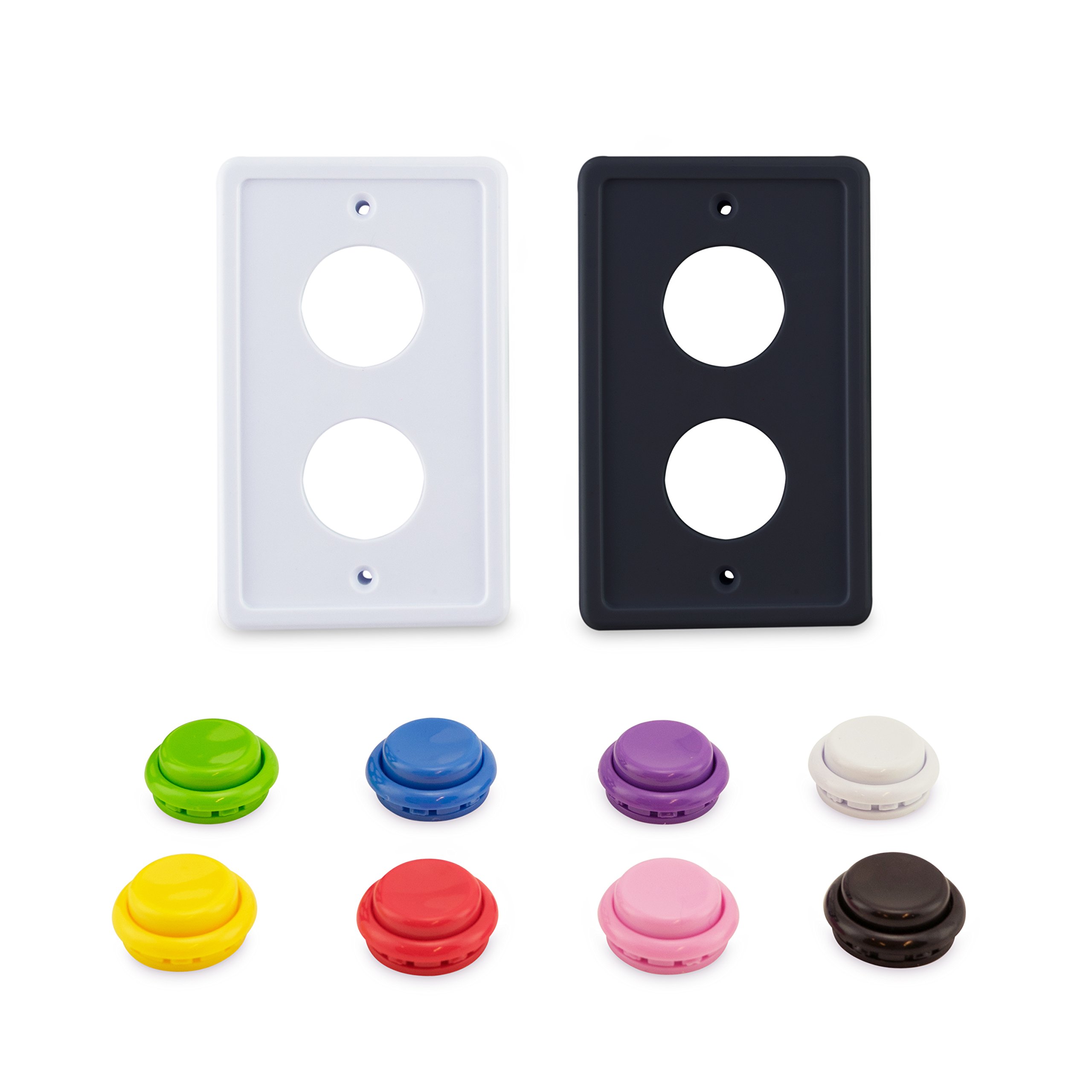 Custom Arcade Light Switch Plate Cover - Single Switch, 1-Gang Standard Size Rocker Wall Plate - Choose Your Colors - Perfect for Game Room Decor, Kids Bedroom & Retro Home Design - Durable Faceplate Replacement for Easy DIY Installation