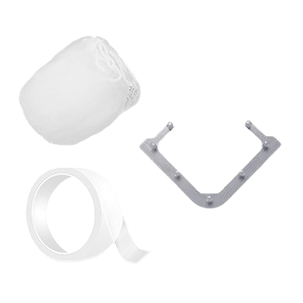 Triangle Sink Filter Holder - Kitchen Sink Corner Drainage Basket with Mesh Hanging Bags for Food Waste (Gray) - Perfect for Kitchen Sink Drains, Bathroom Sinks & RV Plumbing