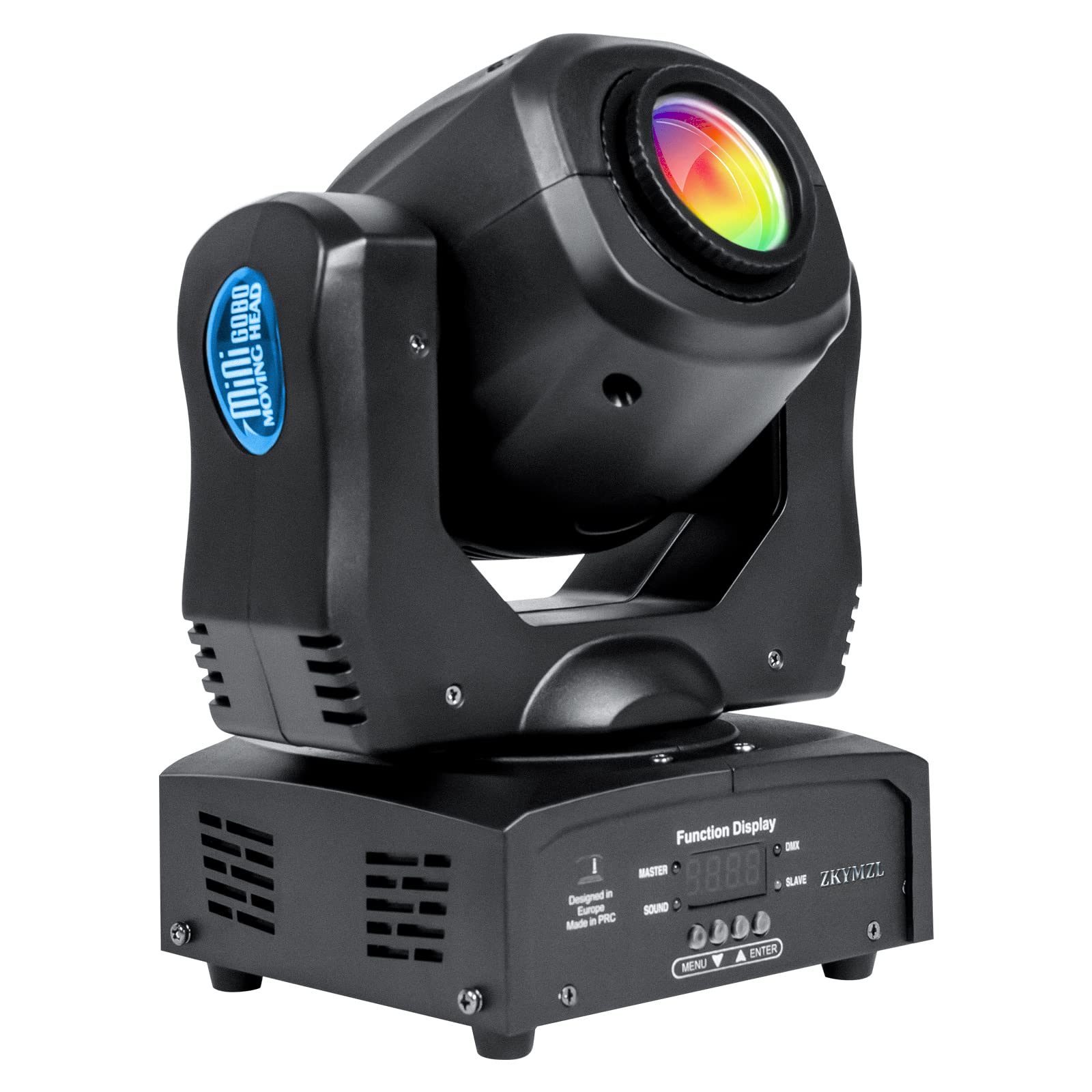 80W LED Moving Head Stage Light with 8 GOBOs & Rainbow Effects - 8 Colors, 8 Half Colors, 9/11 Channels, Strobe & DMX512 Control - Perfect for DJ Shows, Nightclubs, Weddings, and Stage Performances