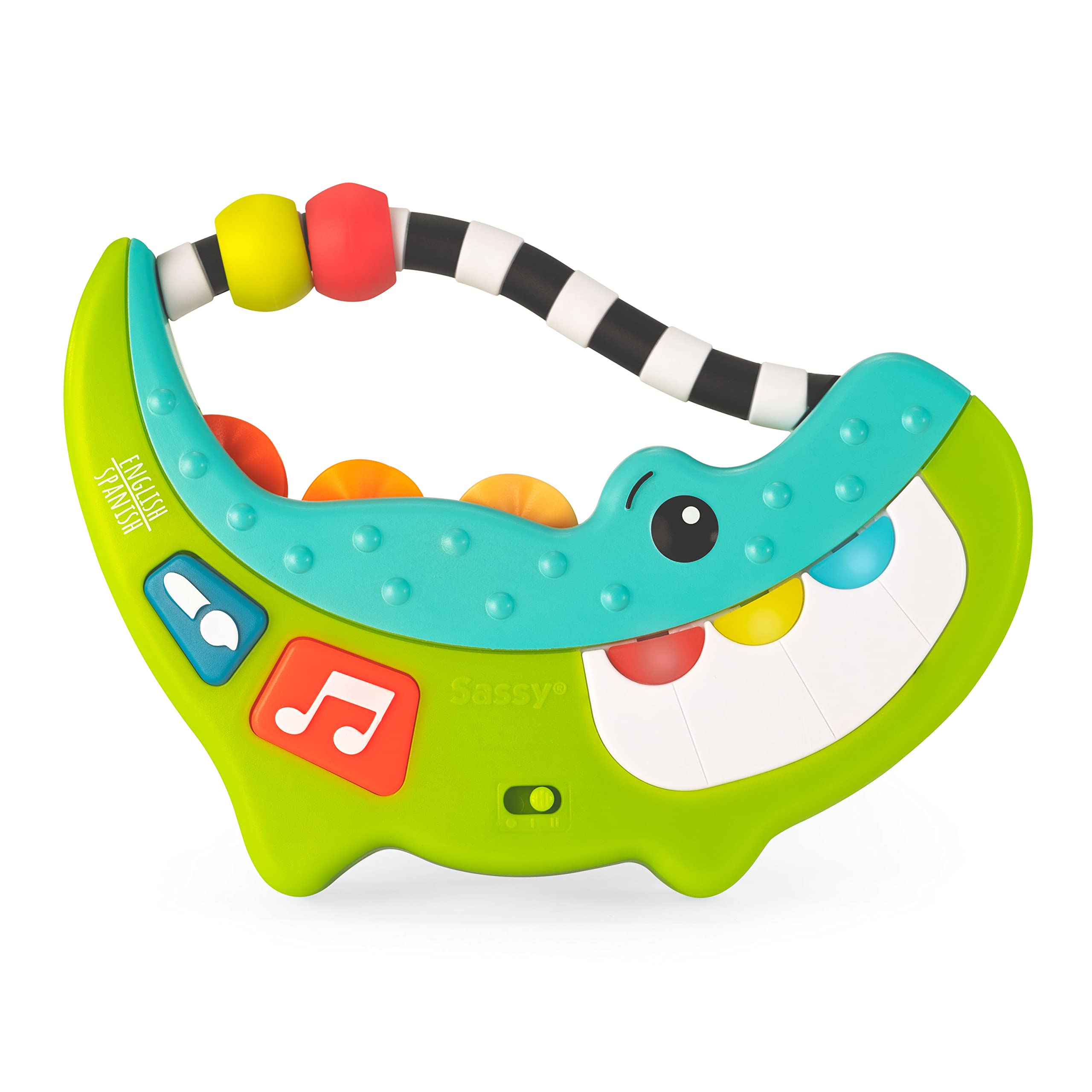 Sassy Rock-A-Dile Musical Baby Toy - Fun Interactive Singing Alligator for Toddlers 6-12 Months | Perfect for Early Learning, Playtime & Sensory Development