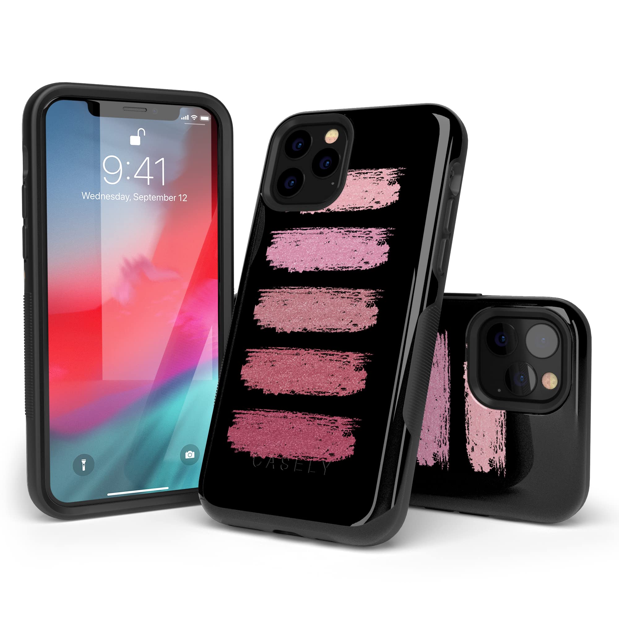 Casely iPhone 11 Pro Max Case - Trendy Makeup Swatch Design | Protective Phone Cover for Women | Perfect for Social Media, Travel & Everyday Use
