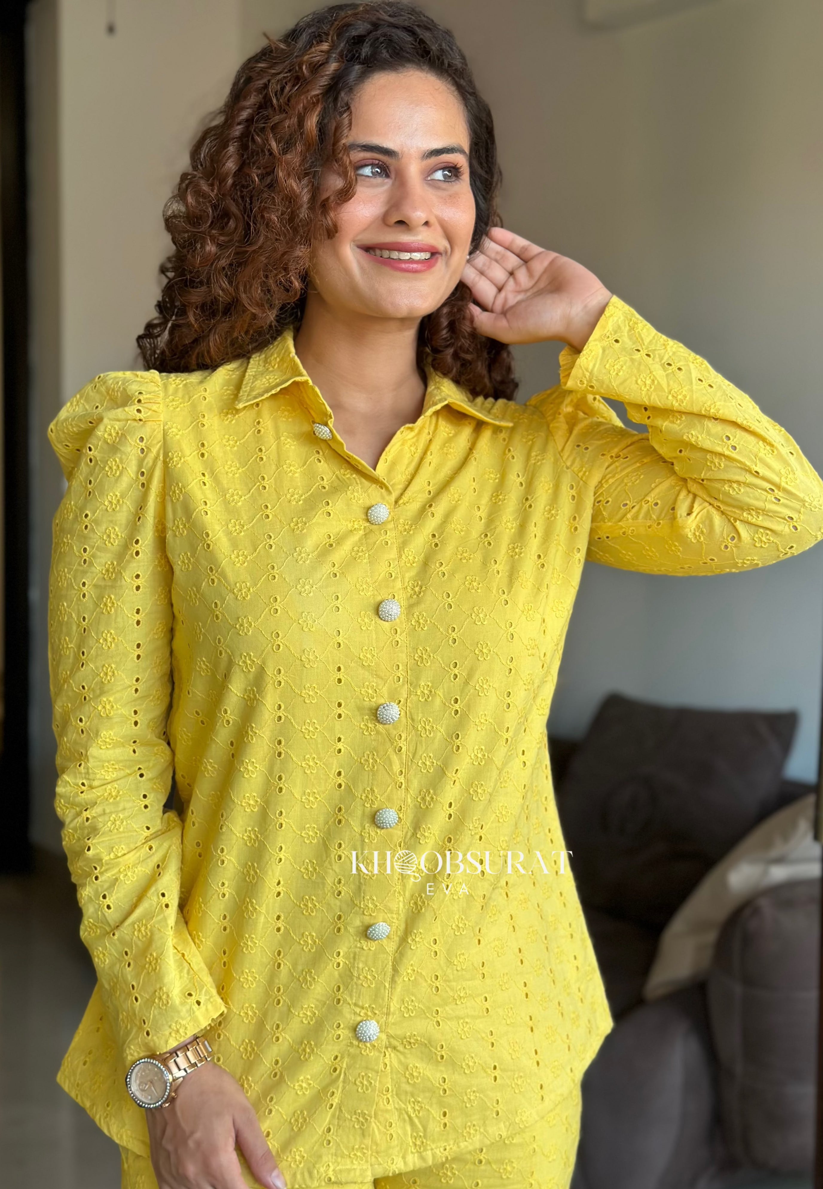STYLE SPARK Yellow Women's 2-Piece Coord Set | Trendy Matching Outfit for Summer | Perfect for Beach Vacations, Brunch Dates & Casual Outings
