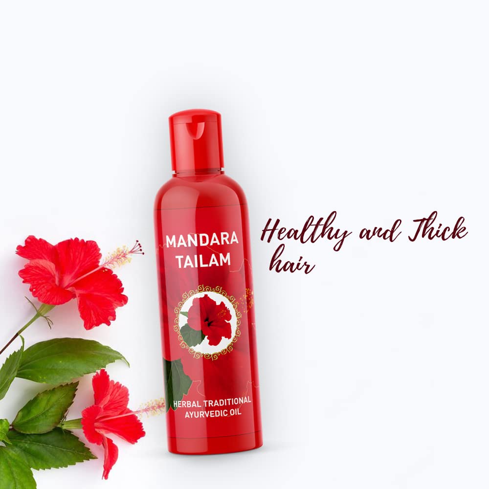 Bello Mandara Hibiscus Hair Oil 100ml (Pack of 2) - Promotes Hair Growth, Thickens & Softens Hair, Reduces Frizz - Perfect for Daily Hair Care & Scalp Treatment