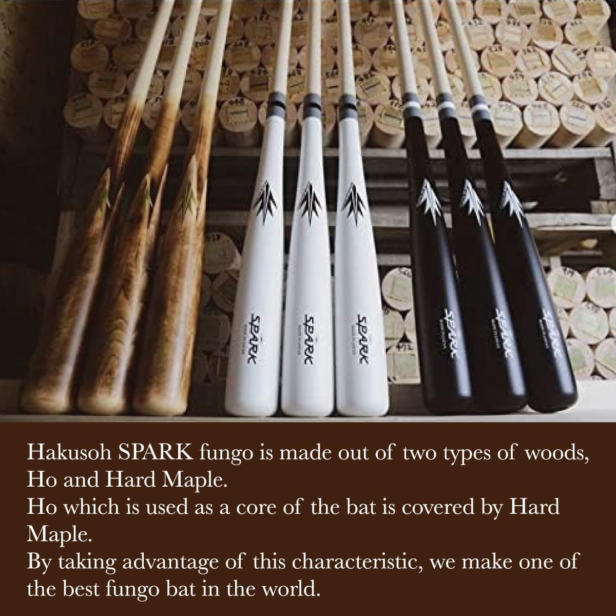 Premium Japanese Wood Fungo Bat for Baseball & Softball Coaches - Handcrafted Training Bat for Field Practice, Batting Drills & Team Training Sessions