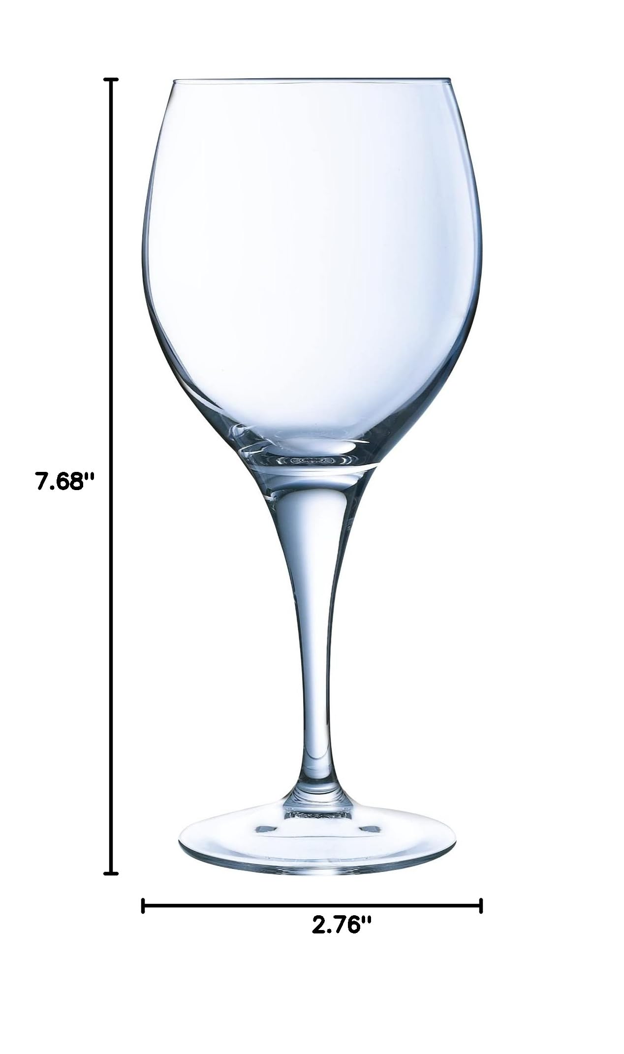 Premium 9.5oz (270ml) Shatter-Resistant Wine Glasses - Set of 12 | Durable Tempered Glass for Red & White Wine | Perfect for Dinner Parties, Restaurants & Outdoor Entertaining