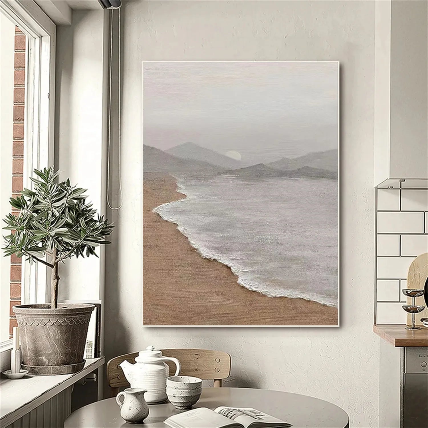 Ocean and Sky Painting #OS 194 - Handmade Wall Art for Home & Office Decor - Perfect for Living Room, Bedroom, or Office