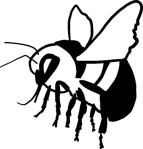 Bumble Bee Vinyl Decal - 5 Inch Waterproof Car Sticker for Vehicles, Laptops, Tablets & Windows | Durable 2.5mil Thick Outdoor Decal | Perfect for Car Decoration, Laptop Customization & Home Decor