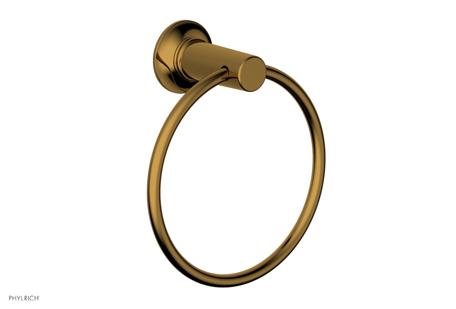 HEX MODERN 501 75 Brushed Nickel Towel Ring - Bathroom Towel Holder for Modern & Contemporary Home Decor