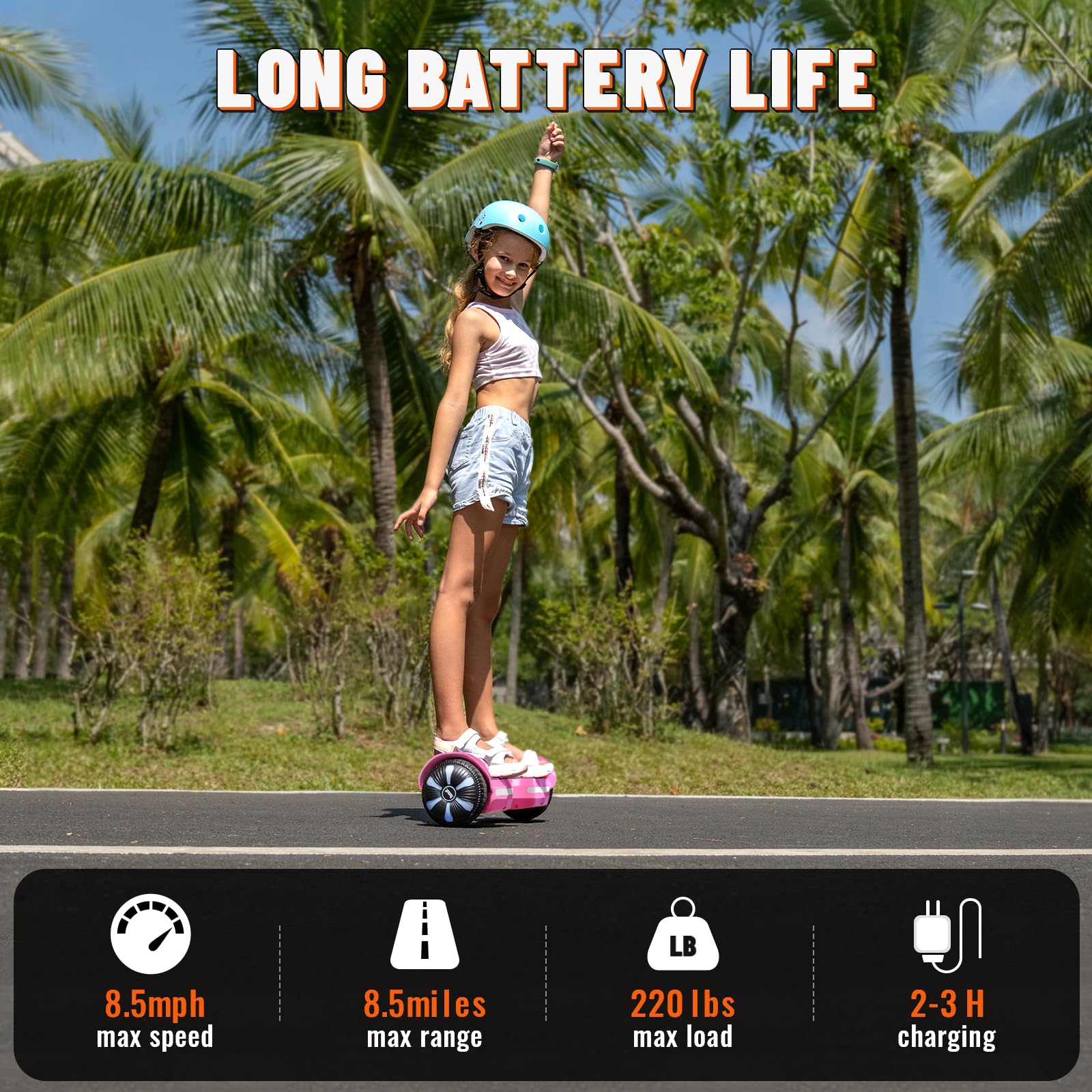 Electric Scooter with Bluetooth Speakers & LED Light-Up Wheels - APP Control, Dual 250W Motors, 8.5 mph Speed, 8.5 Miles Range - Perfect for Commuting, Fun Rides & Gifts for Kids, Adults, Boys & Girls