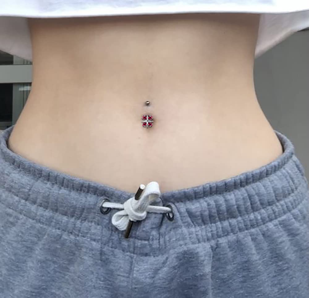 925 Sterling Silver & Stainless Steel Belly Button Rings for Women - Fashion Cross Navel Piercing Jewelry - Perfect for Summer, Beach & Casual Wear