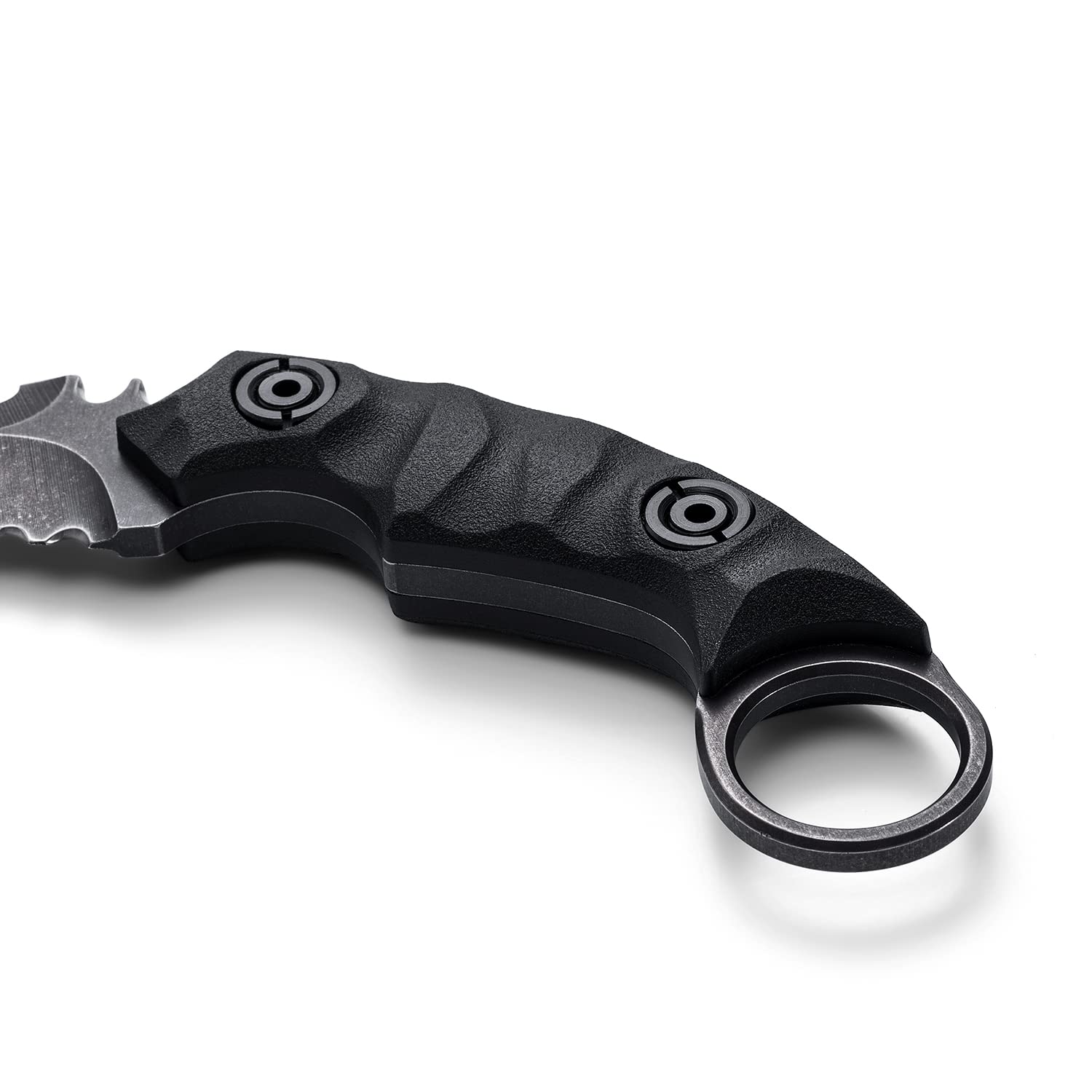 D2 Steel Fixed Blade Tactical Knife with G10 Handle - Double Edged Sharp Claw Knife for EDC, Outdoor Survival, Hiking & Camping - Includes Kydex Sheath (Black/Black) | Perfect for Bushcraft, Hunting, and Emergency Preparedness